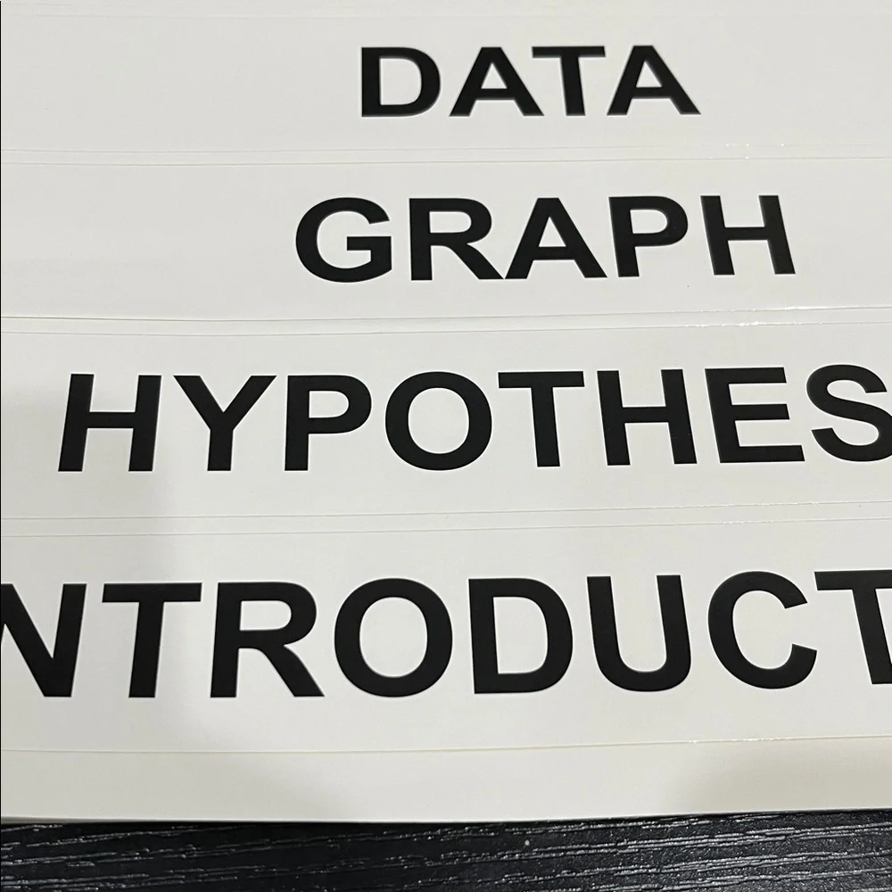 Science Header for teachers this Stickers are Bold Black Text